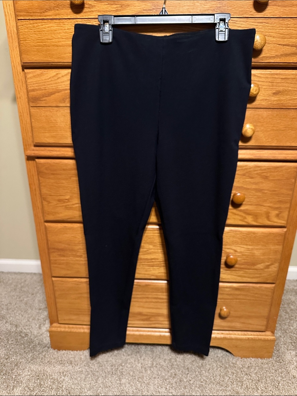 Black Slim Ponte Knit Pants